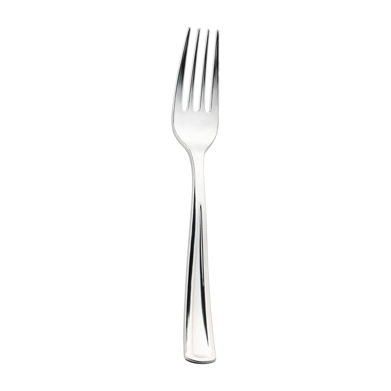Shiny Metallic Silver Disposable Plastic Cutlery