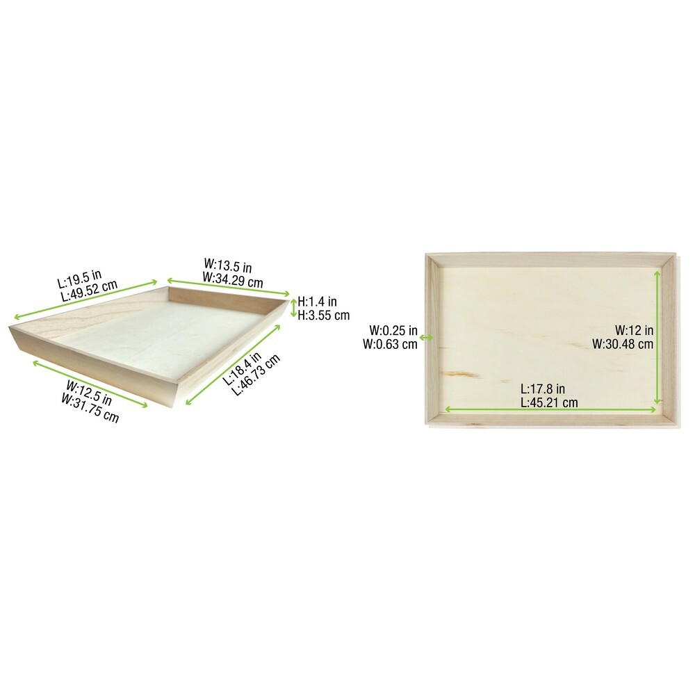 NOAH45 Heavy Duty Wooden Tray - L19.7 X W13.75 X H1.6in 10 Pcs/Cs