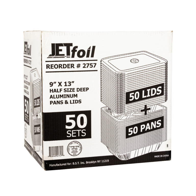 Half Size Deep Pans & Lids Combo Pack (9x13) (50 Sets Per Case)