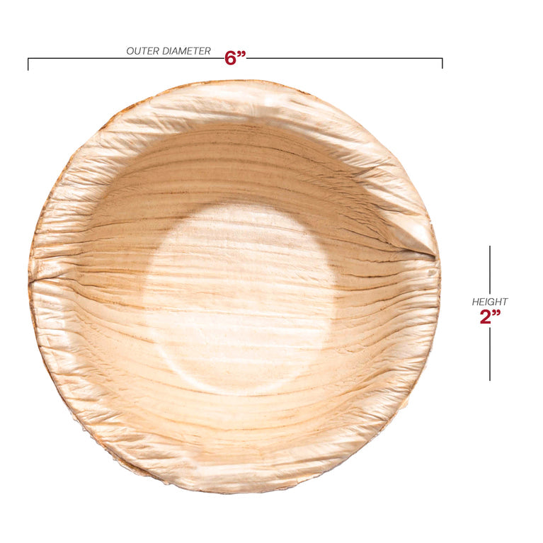 Round Palm Leaf Eco Friendly Disposable Bowls