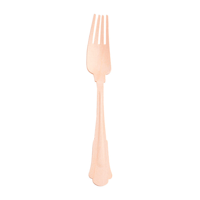 Silhouette Birch Wood Eco Friendly Disposable Cutlery