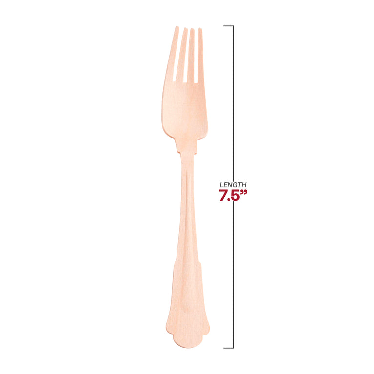 Silhouette Birch Wood Eco Friendly Disposable Cutlery