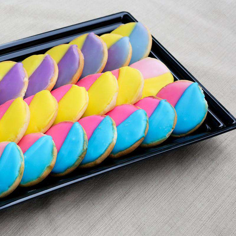 9"x 13" Rectangular with Groove Rim Plastic Serving Trays