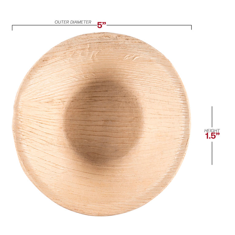 Round Palm Leaf Eco Friendly Disposable Bowls