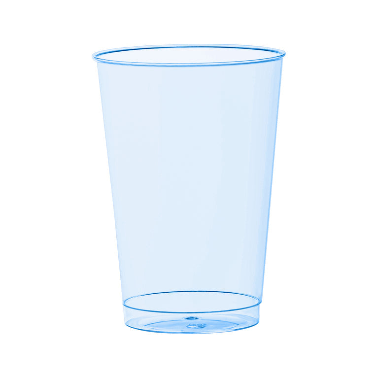 12-oz Clear Blue Disposable Plastic Party Cups