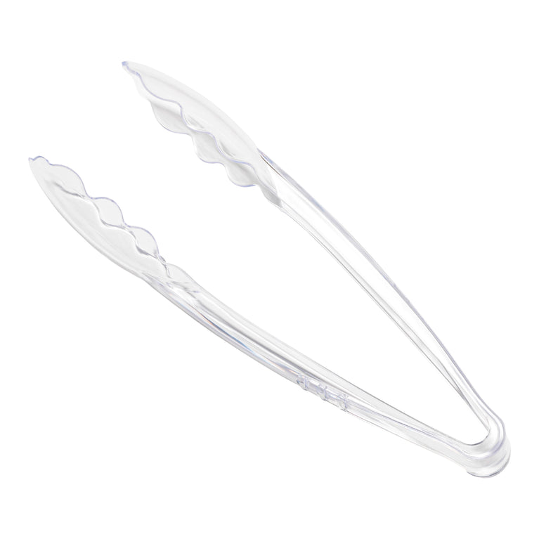 9" Disposable Plastic Serving Tongs