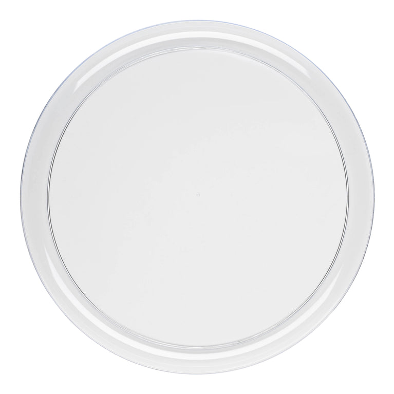 Flat Round Disposable Plastic Pastry Plates (Available in Multiple Colors)