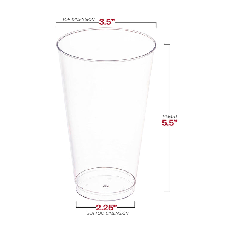 Crystal Clear Plastic Party Tumblers