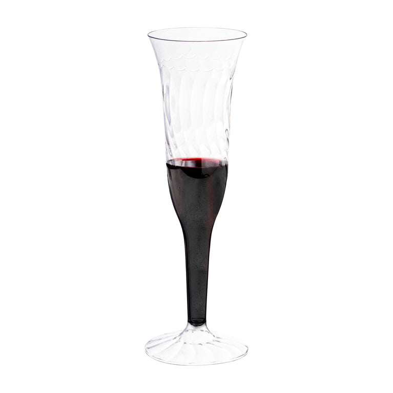 5 oz. Clear Plastic Champagne Flutes