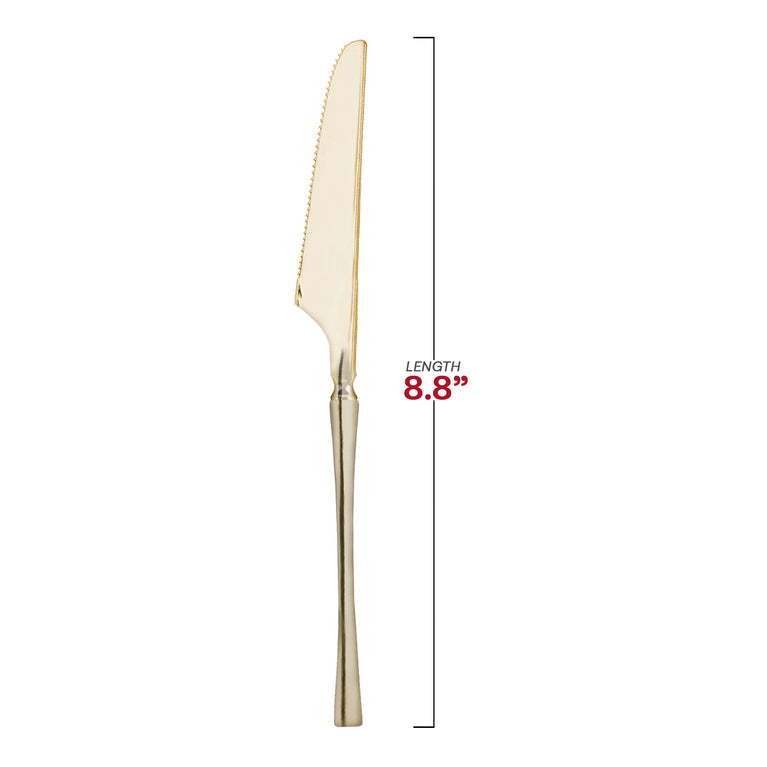 Shiny Gold Moderno Disposable Plastic Cutlery