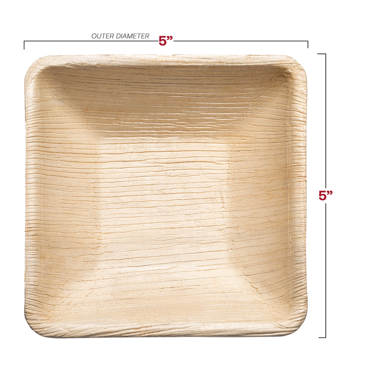 8oz Square Palm Leaf Eco-Friendly Disposable Soup Bowls
