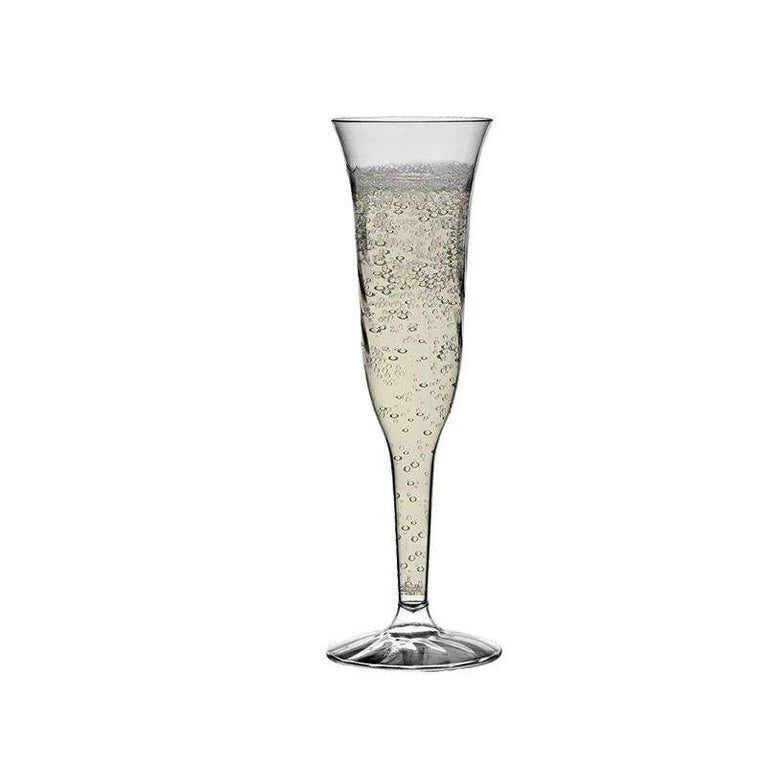 5 oz. Clear Plastic Champagne Flutes