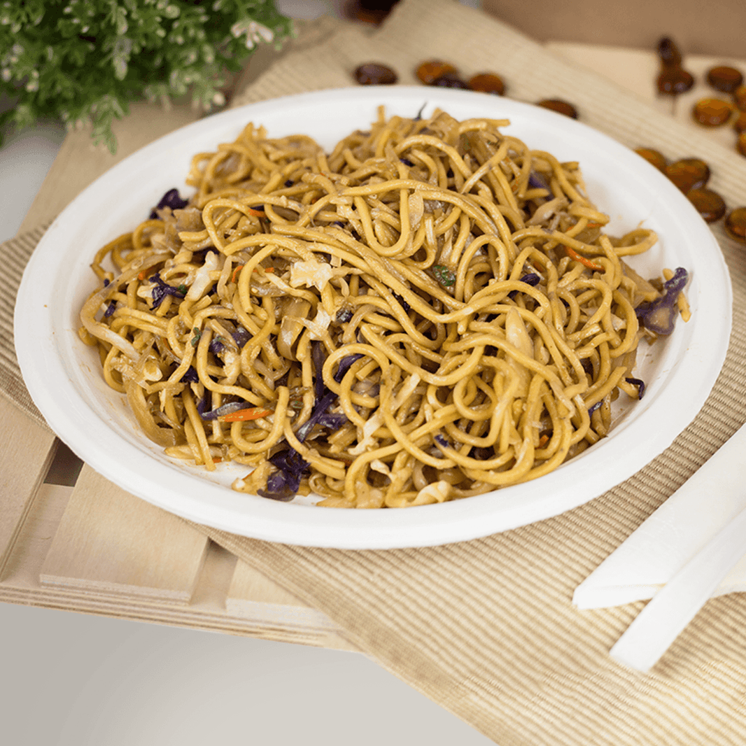 Compostable Bagasse Round Plates PFAS- FREE
