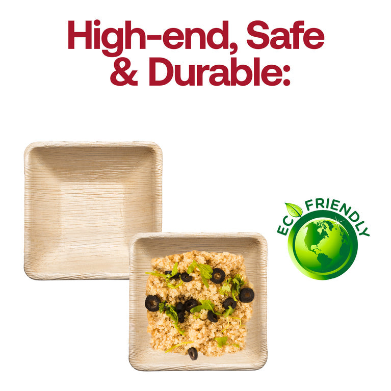 8oz Square Palm Leaf Eco-Friendly Disposable Soup Bowls