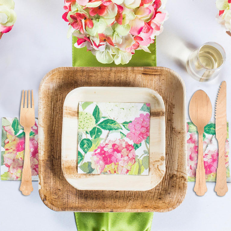Silhouette Birch Wood Eco Friendly Disposable Cutlery