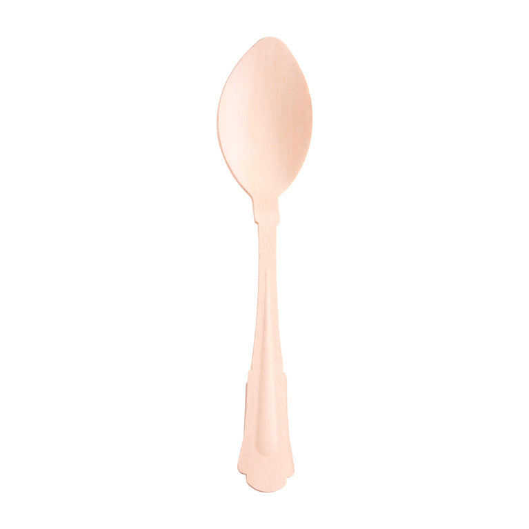 Silhouette Birch Wood Eco Friendly Disposable Cutlery