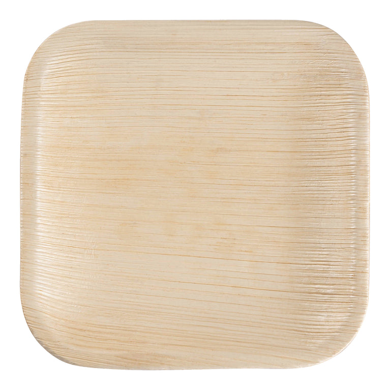 7" Square Palm Leaf Eco-Friendly Disposable Appetizer/Salad Plates