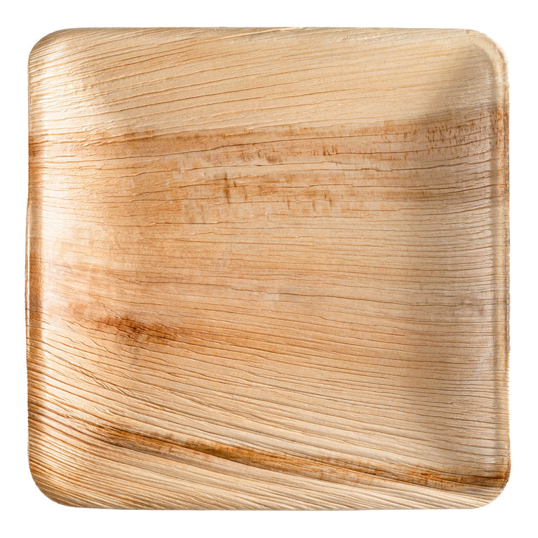 10" Square Palm Leaf Eco-Friendly Disposable Appetizer/Salad Plates