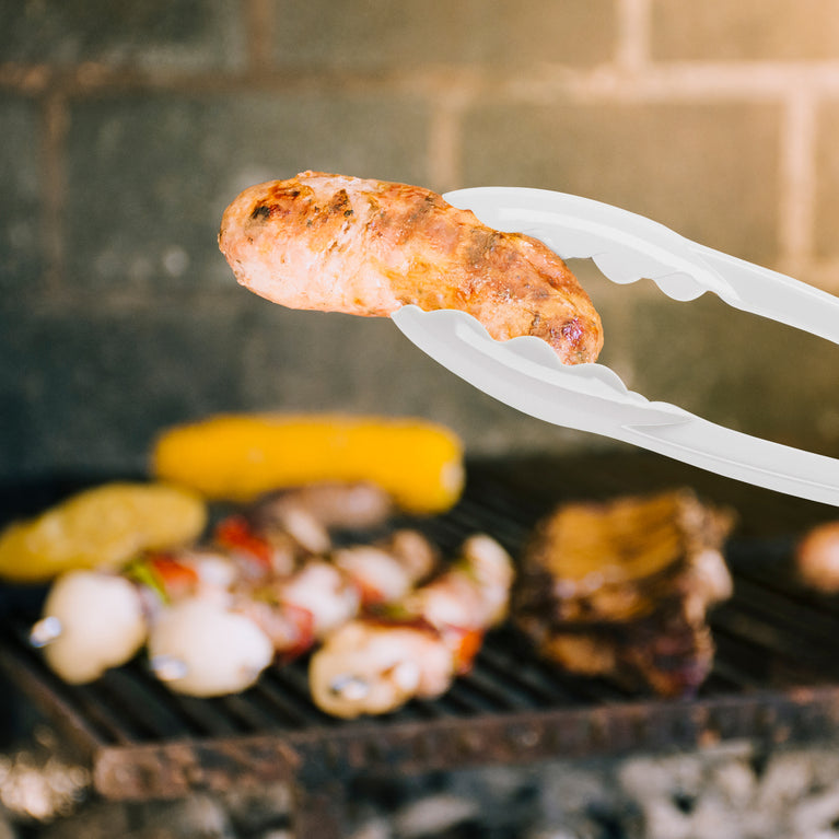 9" Disposable Plastic Serving Tongs