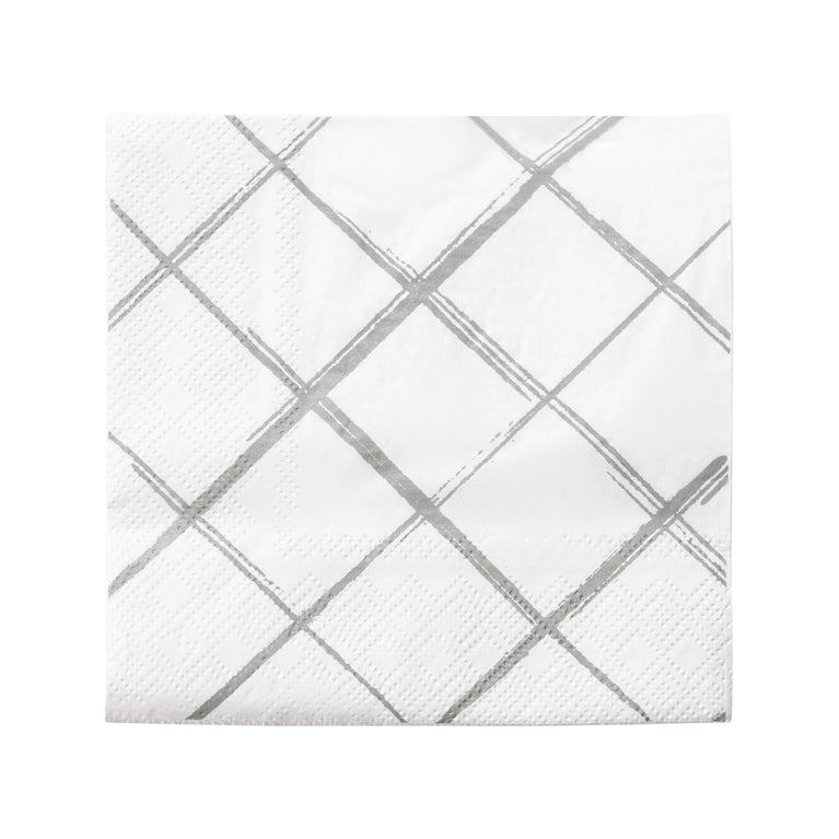 Diamond Design Paper Cocktail Napkins – 2-Ply, 5" x 5"