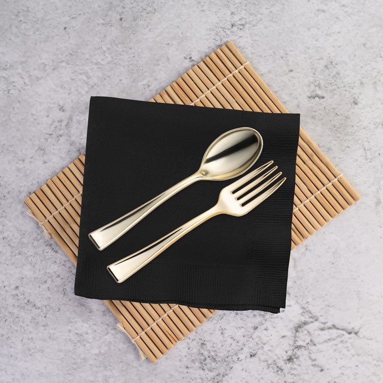 Solid Color Paper Cocktail Napkins – 2-Ply, 5" x 5"