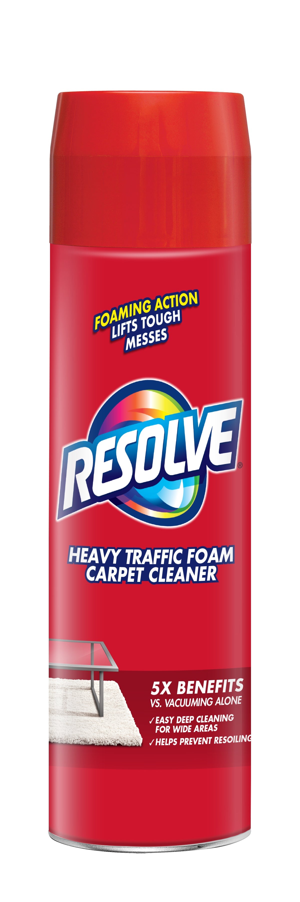 Resolve Foam Carpet Cleaner Aerosol, 22 Oz (12 Cans Per Case)