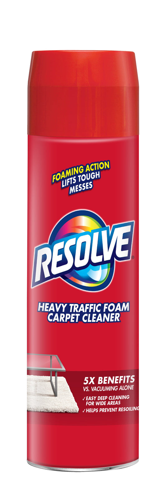 Resolve Foam Carpet Cleaner Aerosol, 22 Oz (12 Cans Per Case)