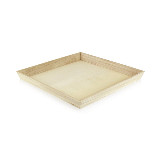 NOAH31 Heavy Duty Wooden Tray - L:13.55 X W:13.55 X H:1.5in 10 Pcs/Cs
