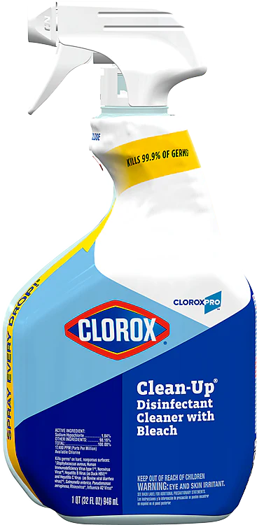 Clorox Clean-Up® Disinfectant Cleaner with Bleach(9 Trigger Bottles Per Case)