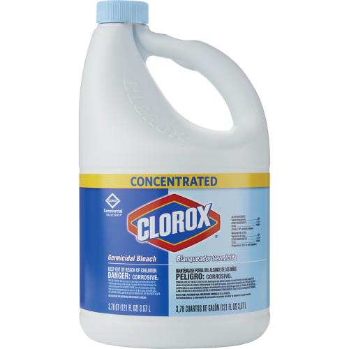 Clorox Liquid Commercial Germacidal Bleach Cleaner, White, 121 oz, (3 Per Case)