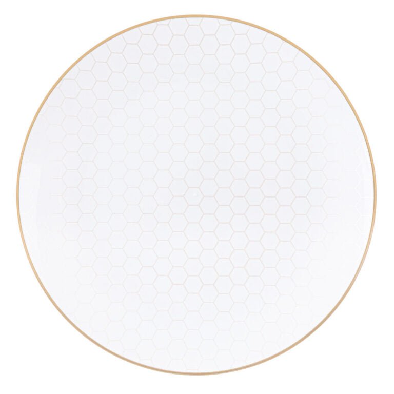 Honey Bee Deluxe Combo 7" & 10" Plates White/Gold