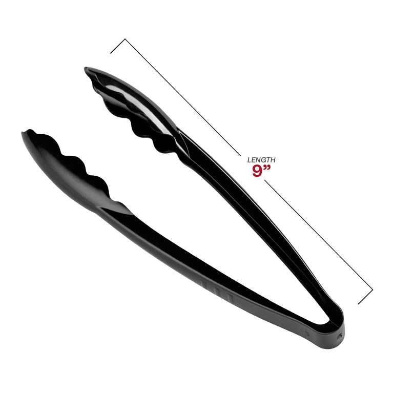 9" Disposable Plastic Serving Tongs
