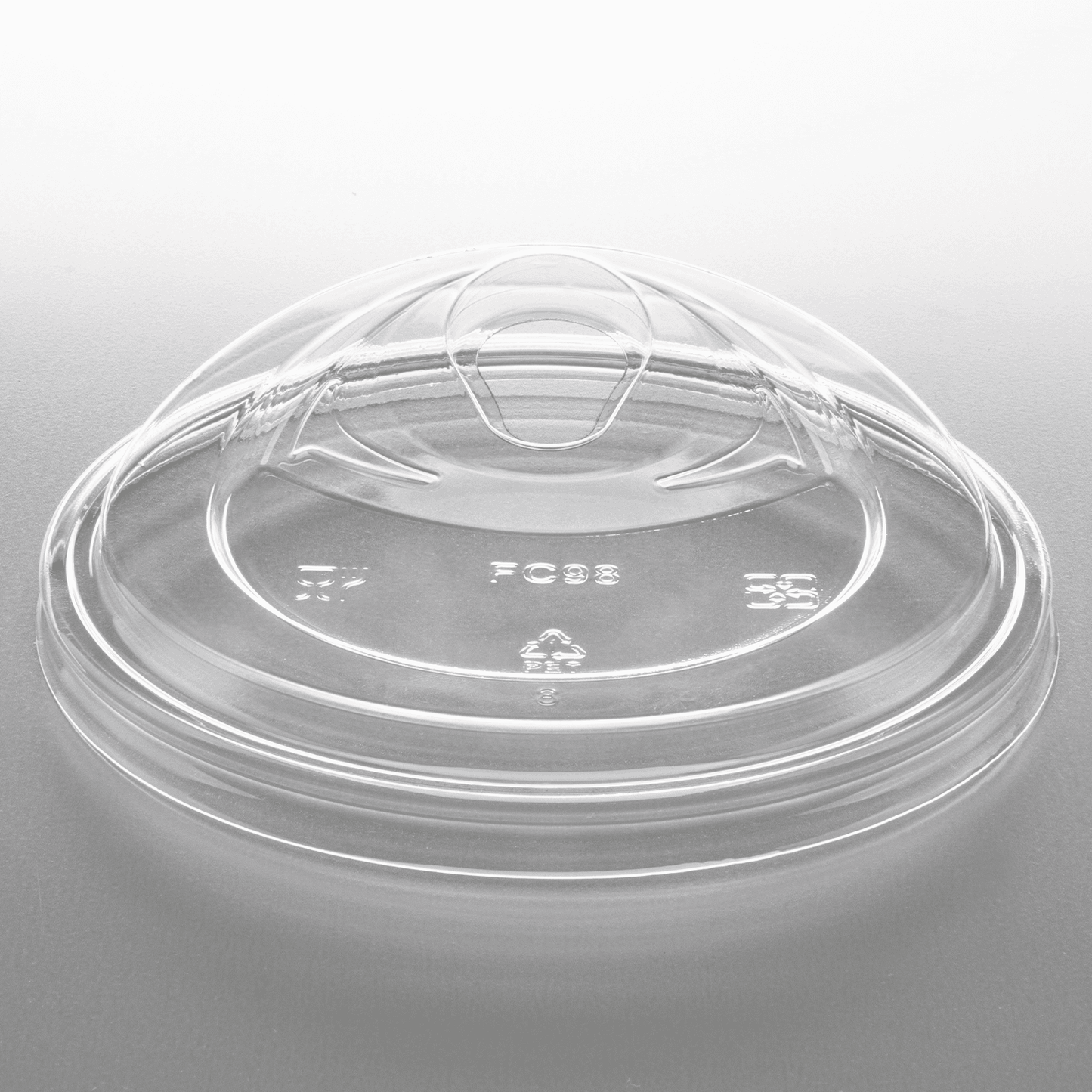 Karat 98mm Strawless Sipper lid for 12-24oz PET Plastic cup - 1,000 Lids