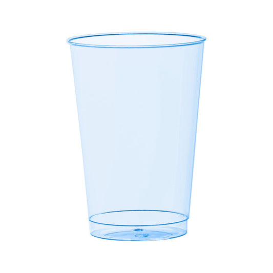 12-oz Clear Blue Disposable Plastic Party Cups