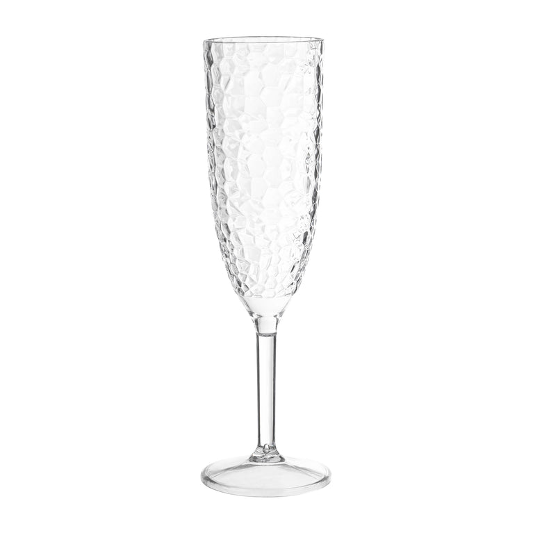 8 oz. Crystal Disposable Plastic Champagne Flutes