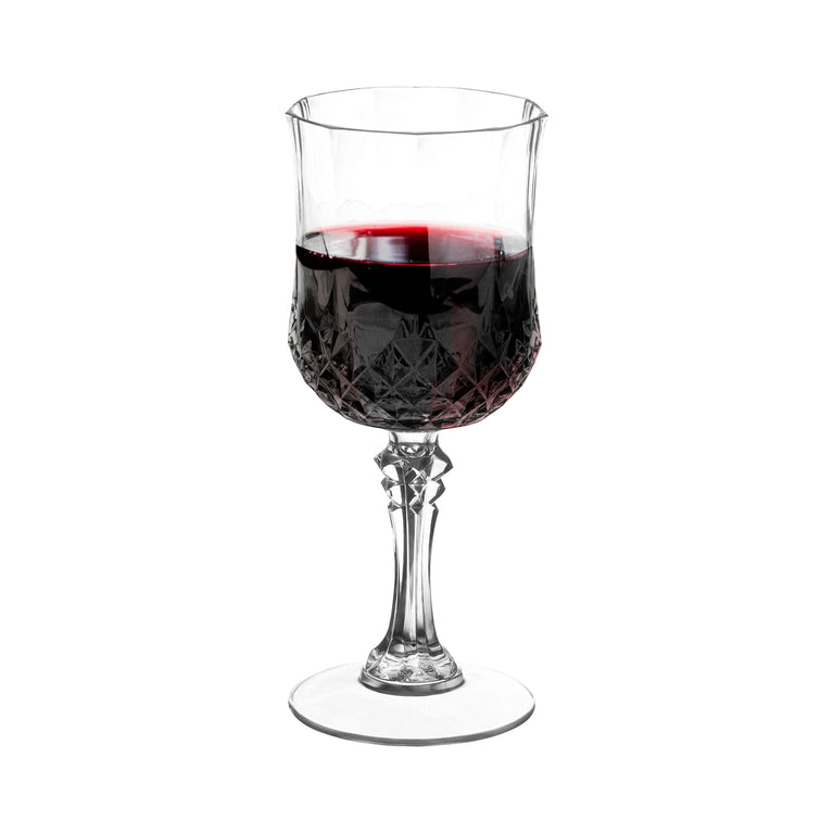 8 oz. Crystal Cut Plastic Wine Glasses
