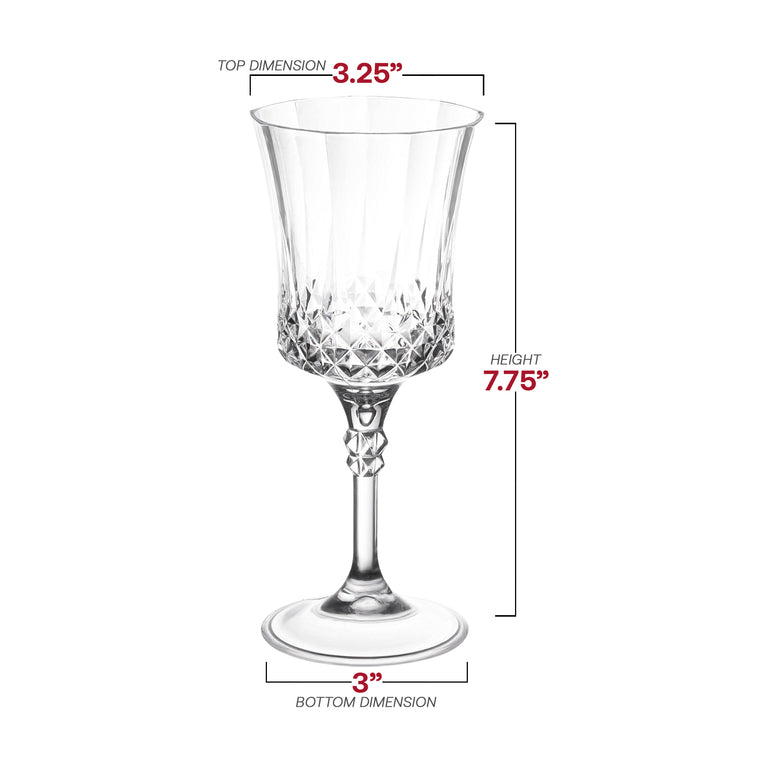 11 oz. Crystal Cut Plastic Wine Goblets