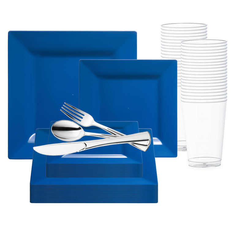 Square Plastic Plates Value Set