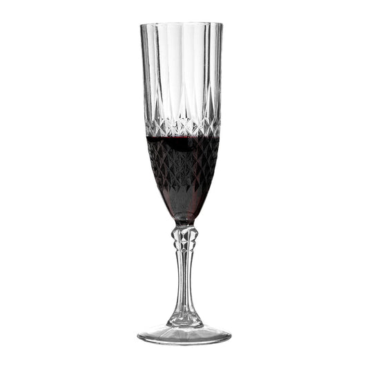 8 oz. Crystal Cut Plastic Champagne Flutes