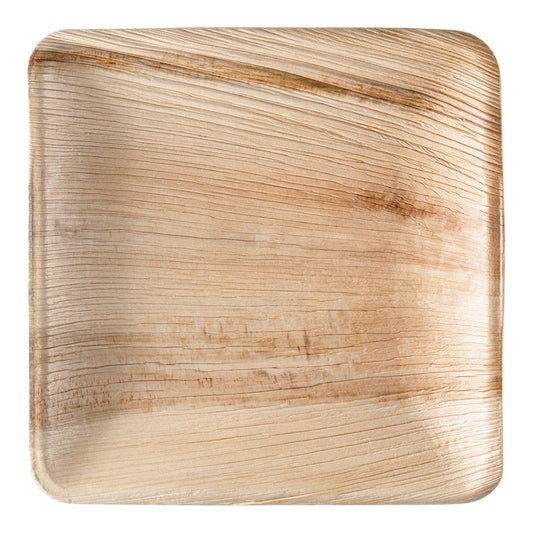 9" Square Palm Leaf Eco-Friendly Disposable Buffet Plates