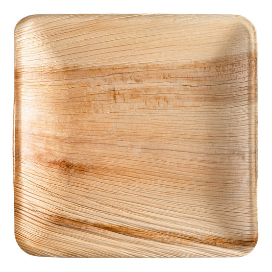 10" Square Palm Leaf Eco-Friendly Disposable Appetizer/Salad Plates