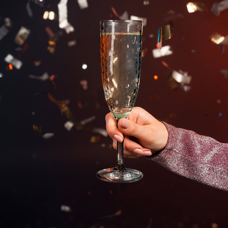 8 oz. Crystal Disposable Plastic Champagne Flutes
