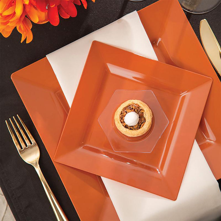 Square Plastic Plates Value Set