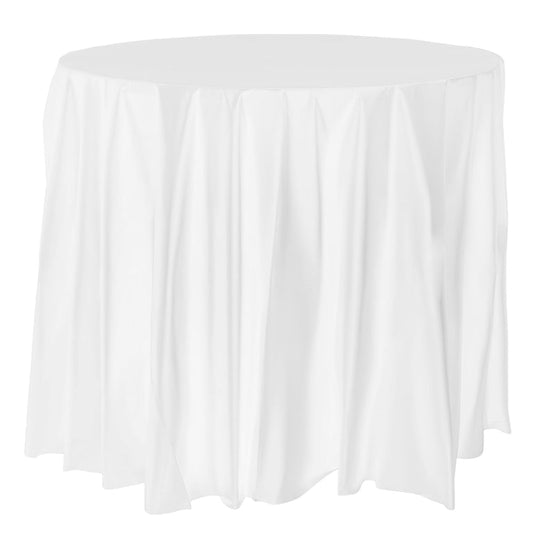 Round Disposable Plastic Tablecloth – 84″ Diameter (Individually Folded)