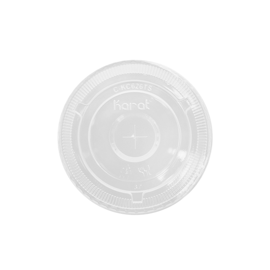 Karat 98mm PET Plastic Flat Lids - 1,000 Lids