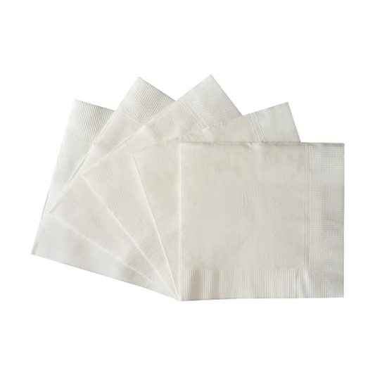 10" x 10" Premium White Beverage Napkins – Bulk Case (3,000 ct)