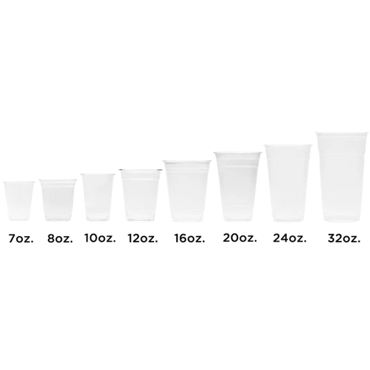 Clear PET Plastic Cold Cups – Clear, 98mm Rim